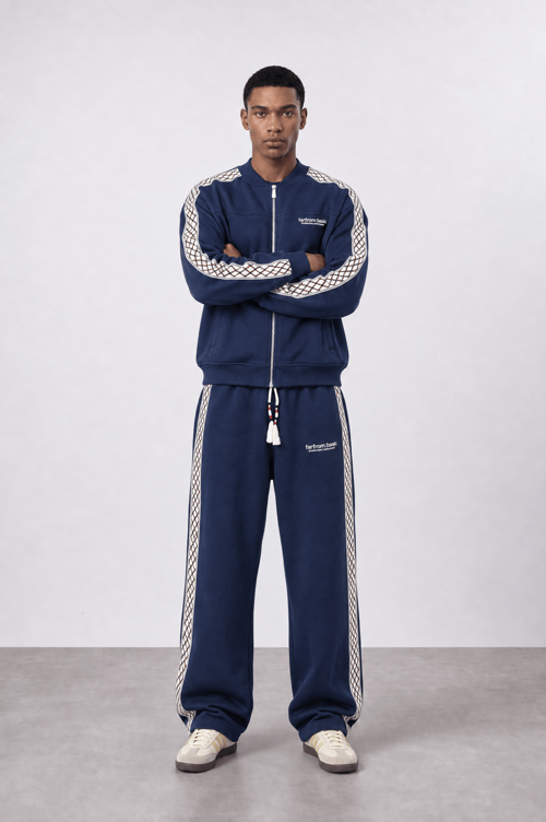 Erkek FFB Şerit Detaylı Doubleface Eşofman Takımı Lacivert