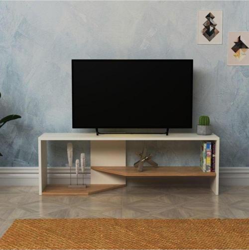 Vega Tv Ünitesi Tv Sehpası Beyaz Meşe