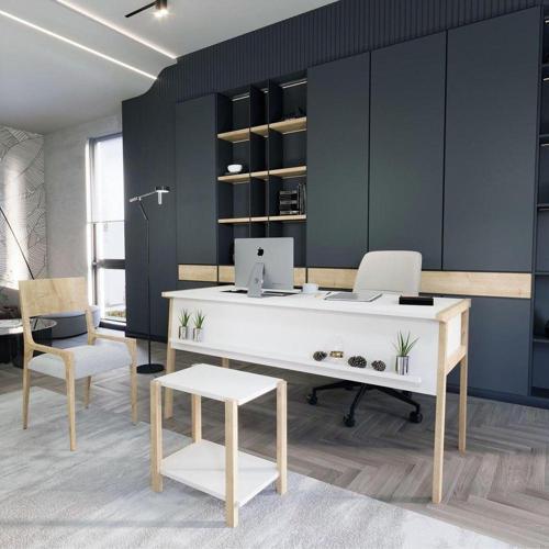 Zenith Ofis Masa Takımı Beyaz Meşe