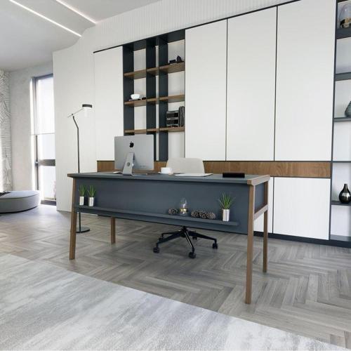 Zenith Ofis Masası 150CM Antrasit Ceviz - Antrasit - Ceviz