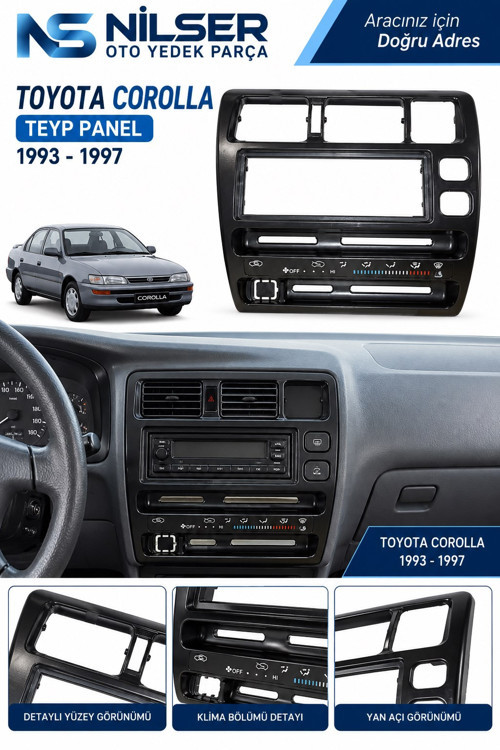 Toyota Corolla AE101 Orta Teyp Panel Çerçevesi 1993-1998