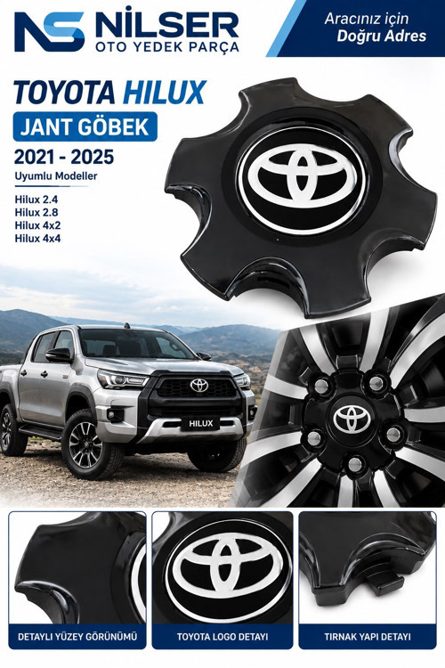 Toyota Hilux Jant Göbek 2021-2022-2023-2024-2025 Uyumlu