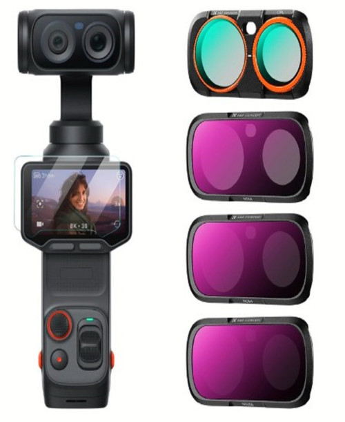 Insta360 Luna Ultra için 4 Parça Filtre Seti (CPL + ND16 + ND64 + ND256)