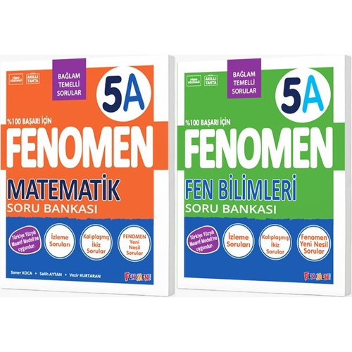 Fenomen Okul 2027 5. Sınıf Matematik + Fen Bilimleri A Serisi Soru Bankası Seti 2 Kitap Maarif Model