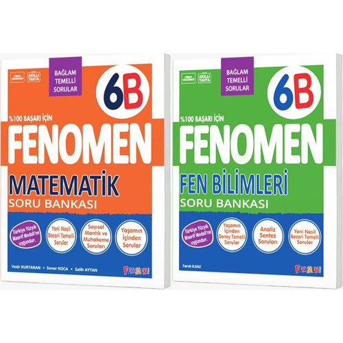 Fenomen Okul 2027 6. Sınıf Matematik + Fen Bilimleri B Serisi Soru Bankası Seti 2 Kitap Maarif Model
