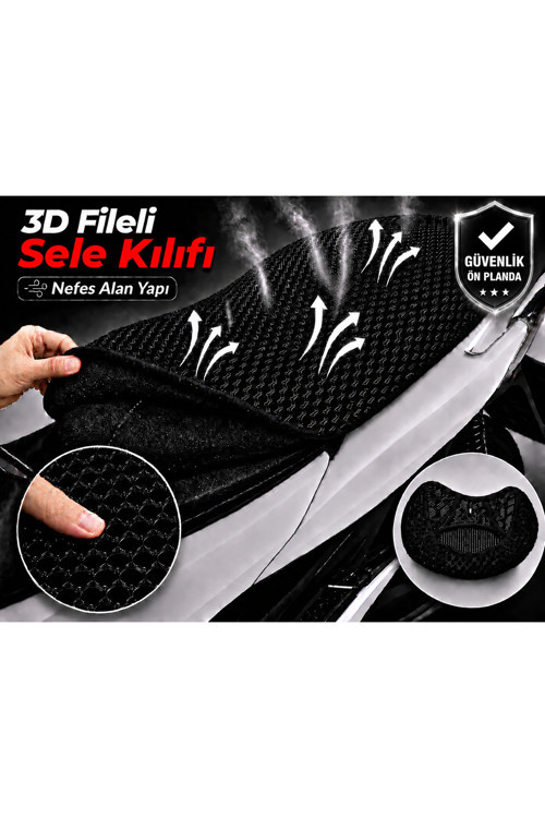 Yamaha X-Max 250 Iron Max ABS 2 Motosiklet Sele Kılıfı 3D Fileli Sele Kılıfı Nefes Alan Sele Koruma
