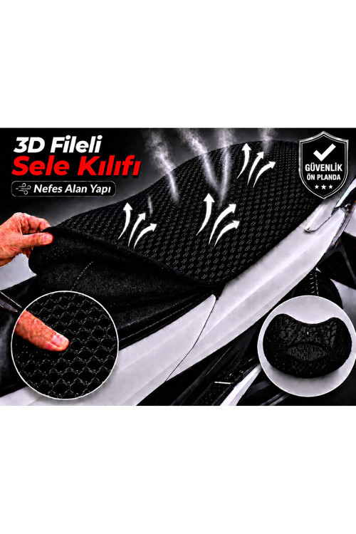 Honda ADV 350 SE Motosiklet Sele Kılıfı 3D Fileli Sele Kılıfı Nefes Alan Sele Koruma