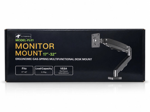 TITANPRO FL01 17-32 inch Amortisörlü Monitör Standı (Siyah)