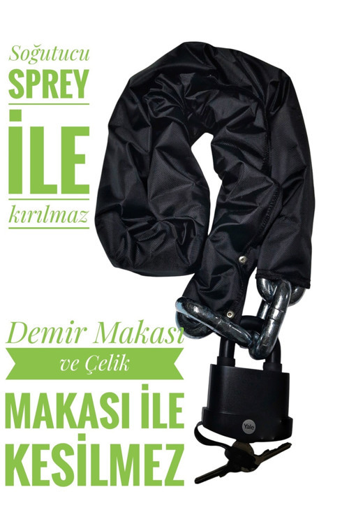 Kesilmez Kilit Grade80 G80 13 Mm Kalınlık 1.2 Uzunluk Çelik Motorsiklet Zincir Kilit Yale