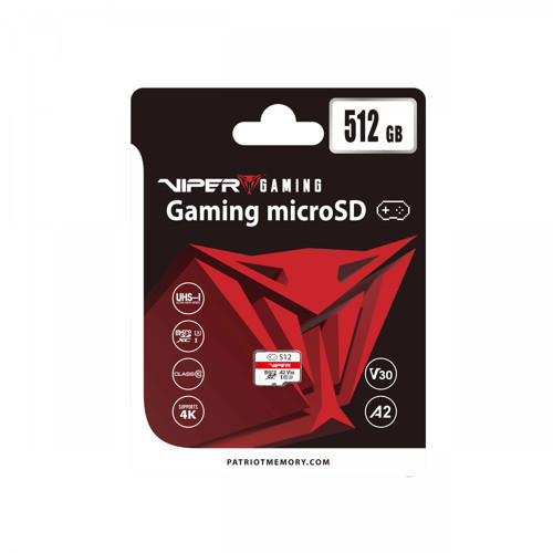 Viper Gaming Series 512GB microSDXC V30 A2 U3 UHS-I Class 10 Hafıza Kartı PV512GGM32MCX