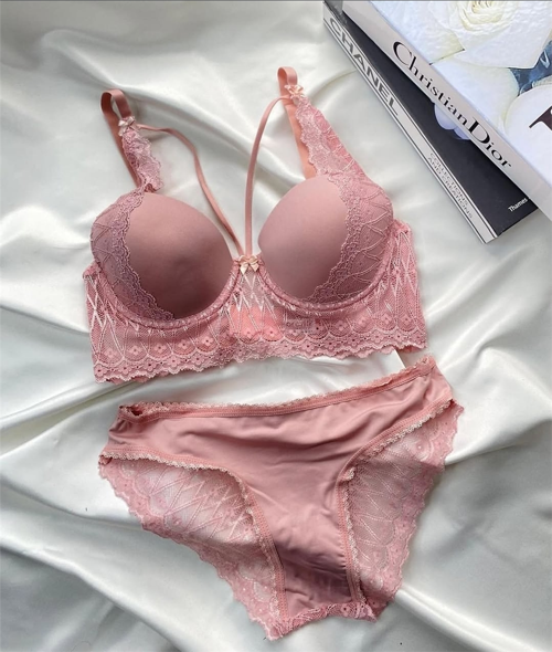 ARONA PEMBE G284 SÜNGERLİ KALIN ASKI DANTEL FANTAZİ TAKIM