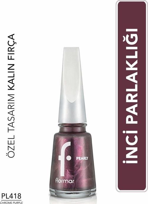 Sedefli Parlak Oje (MOR) - Pearly Nail Enamel - Pl418 Chrome Purple - 8682536035576