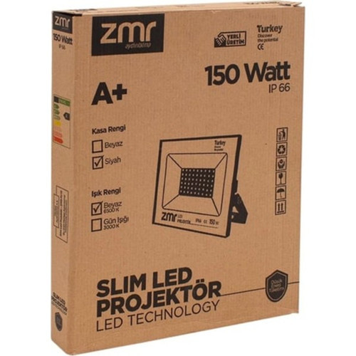 Siyah Kasa LED Projektör (ZMR-304/S.65) 150W