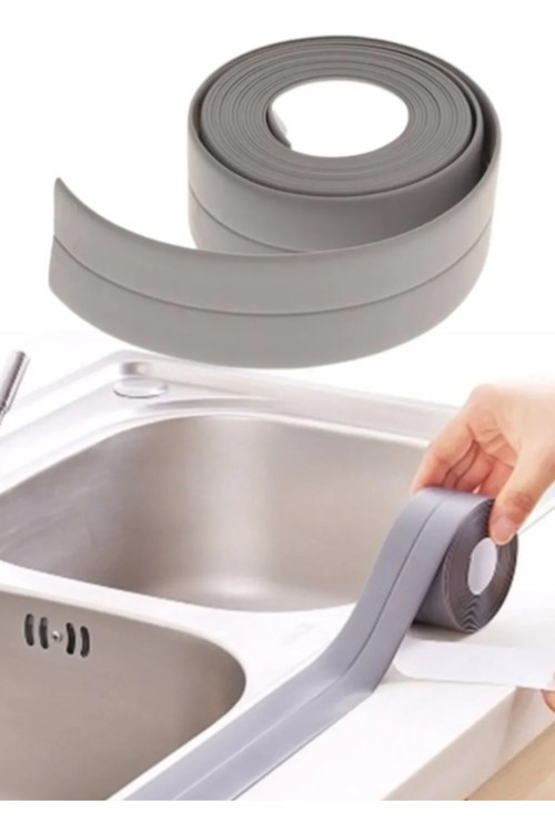 Gri Su Sızdırmaz Lavabo Kenar Bandı (Kutusuz) (3.2M) (5275)