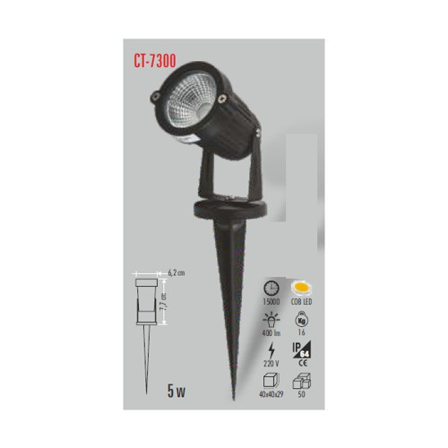 CT-7300 Rozanslı Kazıklı Yeşil Bahçe Armatür