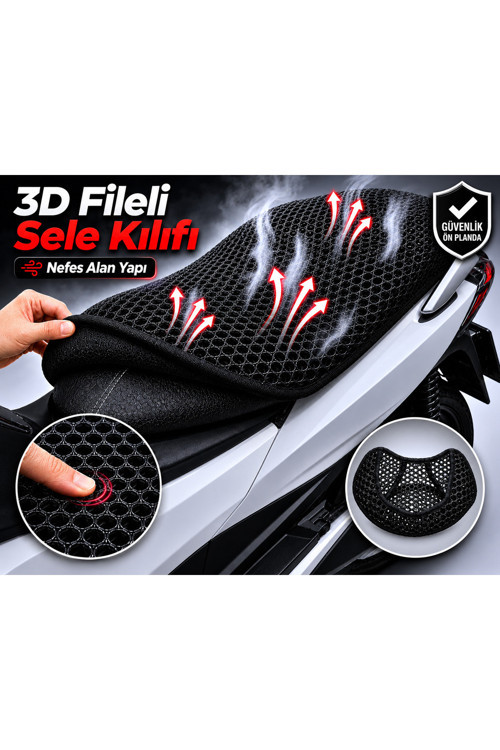 Suzuki V-Strom 250 Motosiklet Sele Kılıfı 3D Fileli Sele Kılıfı Nefes Alan Sele Koruma