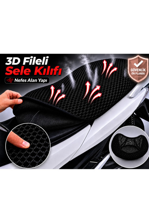 Altai Carrier 110 Pro Motosiklet Sele Kılıfı 3D Fileli Sele Kılıfı Nefes Alan Sele Koruma