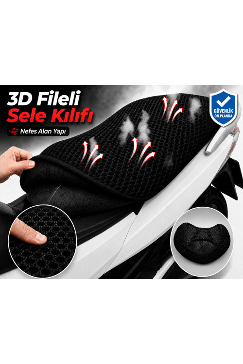 Suzuki Freewind XF650 Motosiklet Sele Kılıfı 3D Fileli Sele Kılıfı Nefes Alan Sele Koruma