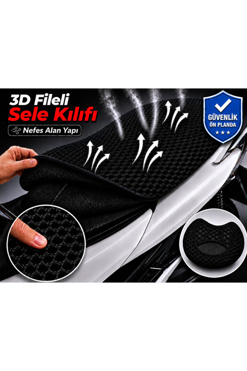 Altai Tank X125 Motosiklet Sele Kılıfı 3D Fileli Sele Kılıfı Nefes Alan Sele Koruma