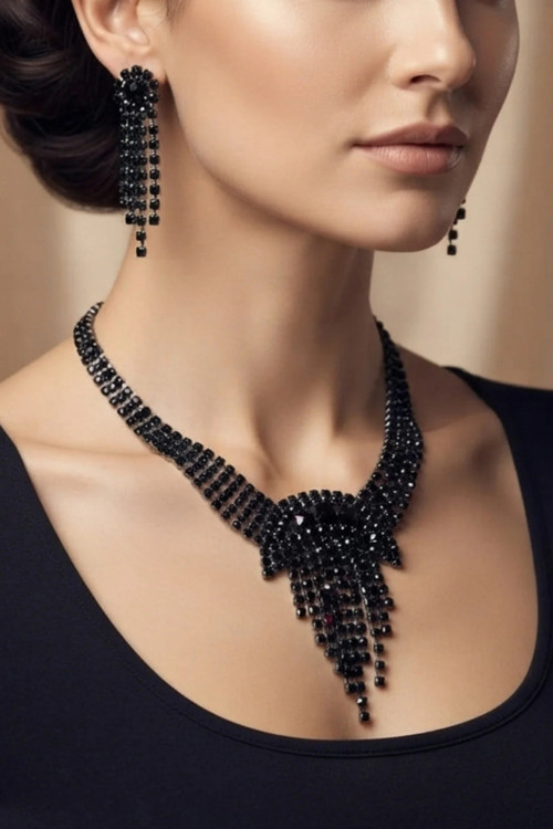 ZİRKON TAŞLI ABİYE KOLYE KÜPE SET