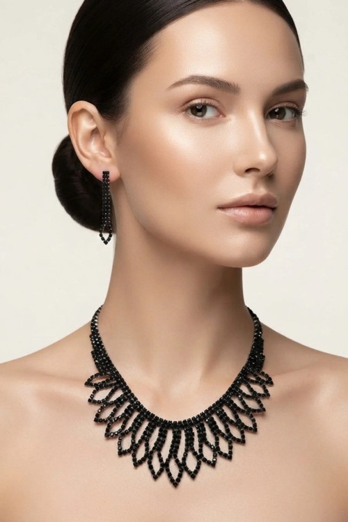 ZİRKON TAŞLI ABİYE KOLYE KÜPE SET