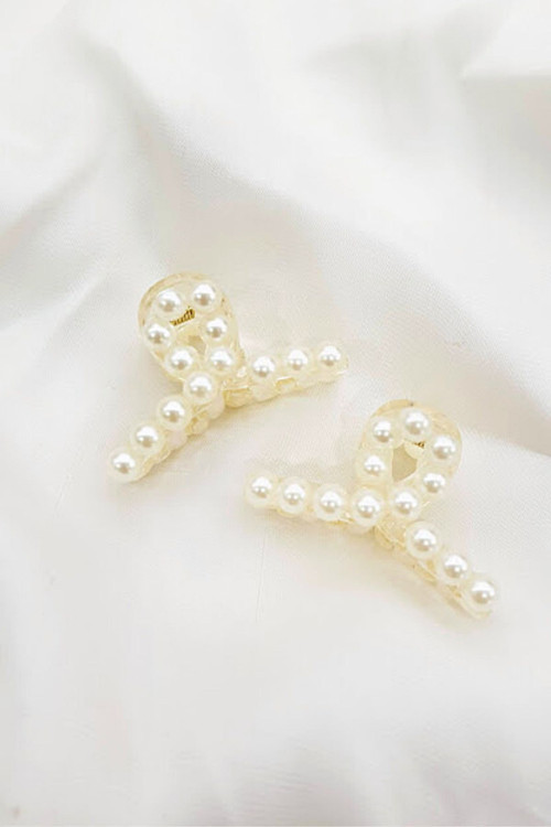 2 ADET KÜÇÜK BOY İNCİLİ MANDAL TOKA 4 CM.