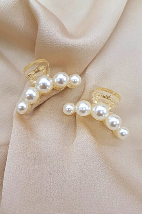 2 ADET KÜÇÜK BOY İNCİLİ MANDAL TOKA 4 CM.