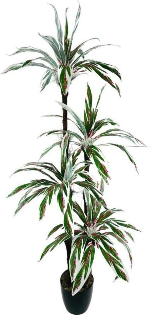 Yapay Ağaç Kızıl Beyaz Yukka 4Katlı 72 Yaprak 160*65 cm
