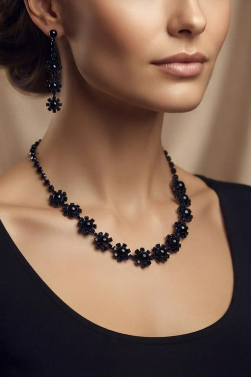 ZİRKON TAŞLI ABİYE KOLYE KÜPE SET