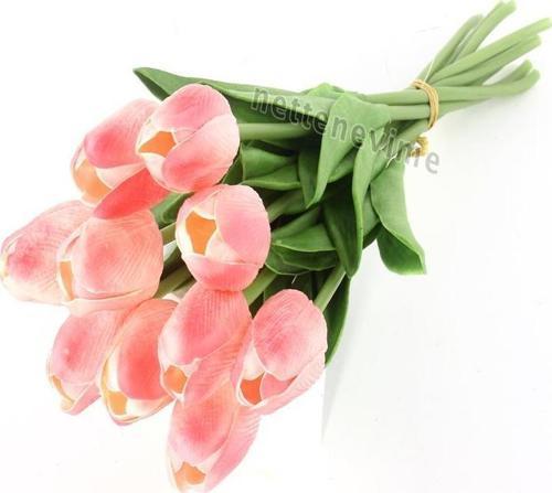 Yapay Çiçek Islak Lale Gerçeksi Doku 10lu PEMBE