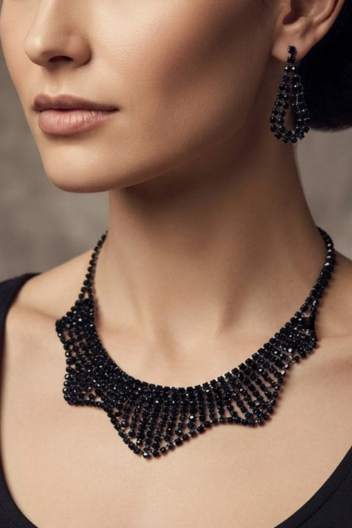 ZİRKON TAŞLI ABİYE KOLYE KÜPE SET