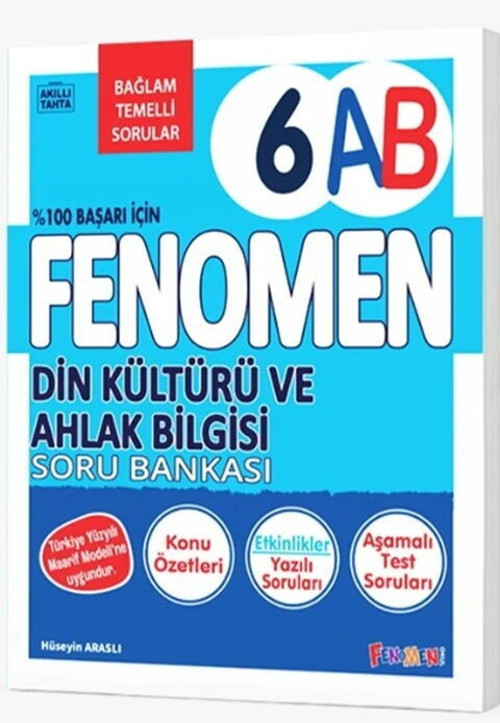 6. Sınıf Din Kültürü Ve Ahlak Bilgisi A-B Soru Bankası Fenomen Okul Yayınları