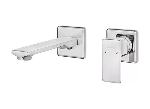 . Royal Ankastre Lavabo Bataryası Sıva Üstü Grubu - Çift Rozet - Krom - 102167621-kk
