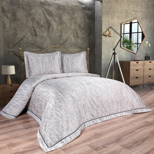 Home Emma Yatak Örtüsü Seti 3 Parça-Gri