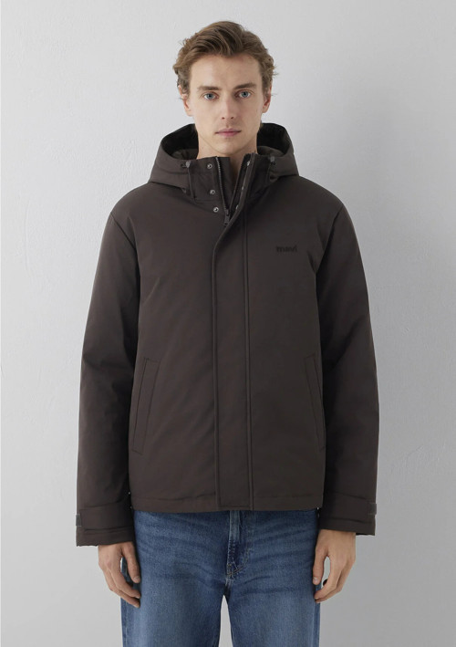 Mavi M0110833-70219 Mavi Nakış Logo Kapüşonlu Şişme Mont Erkek Mont