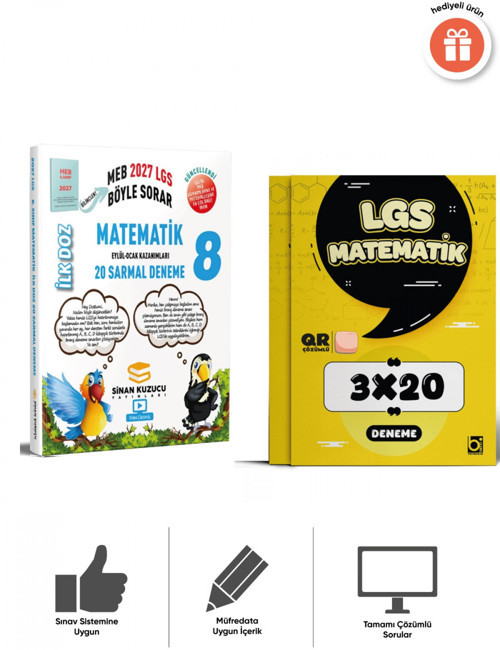 Hız 2027 LGS Matematik MEB Böyle Sorar İlk Doz 20 Sarmal Deneme + 3x20 Deneme Seti Bigelio Yayıncılı