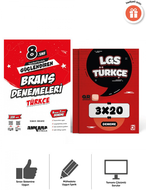 Ankara 8.Sınıf Güçlendiren Türkçe Branş Denemeleri Seti 2 Kitap Bigelio Yayıncılık