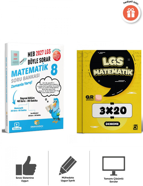 Sinan Kuzucu 2027 8. Sınıf Matematik Soru Bankası + Deneme Sınavı Bigelio Yayıncılık