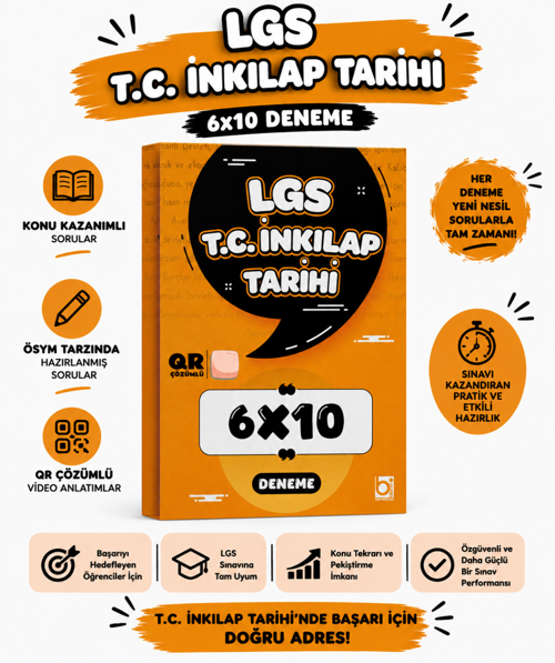Bigelio 2027 LGS 8. Sınıf T.c. İnkilap Tarihi ve Atatürkçülük 6 x 10 Deneme Sınavı Bigelio Yayıncılı