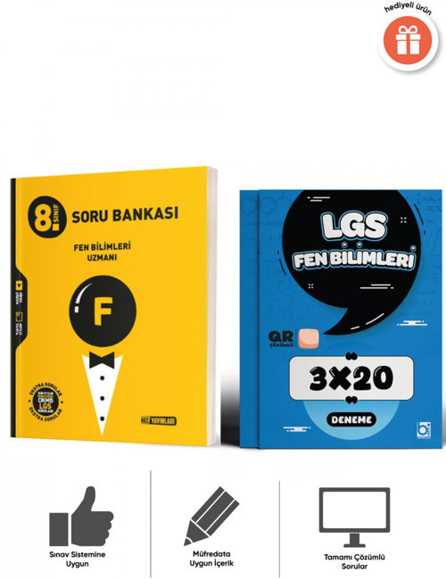 Hız 2027 8. Sınıf LGS Fen Bilimleri Uzmanı Soru Bankası Ve Bigelio 3×20 QR Çözümlü Deneme Bigelio