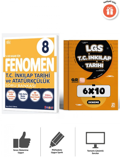 Fenomen 2027 8. Sınıf İnkılap Tarihi Soru Bankası Ve 6x10 Deneme Bigelio Yayıncılık