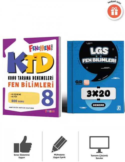 Fenomen 2027 8. Sınıf Fen Bilimleri Konu Tarama 2 'li Deneme Seti Bigelio Yayıncılık