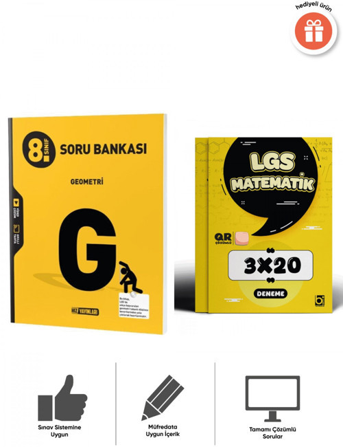 Hız 8. Sınıf Geometri Soru Bankası Ve 3x20 LGS Deneme Bigelio Yayıncılık