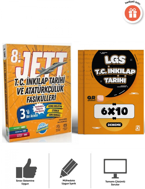 Ünlüler Karması 2027 8. Sınıf Jett T.C İnkılap Tarihi Fasikülleri Ve İnkılap Deneme Bigelio Yayıncıl