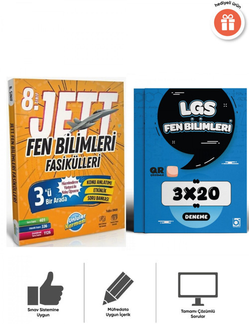 Ünlüler Karması 2027 8. Sınıf Fen Bilimleri JETT Soru Fasikülleri Ve Deneme Seti Bigelio yayıncılık