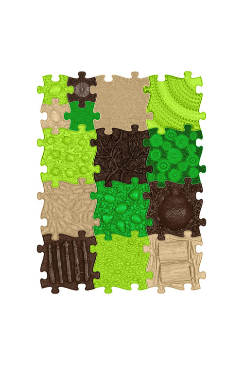 Touch of Nature Set · 80x105 cm Büyük Boy 15’li 3D Doğa Dokulu Ortopedik Duyu Matı | Çocuk&Yetişkin · Masaj, Duyusal ve Motor Gelişim