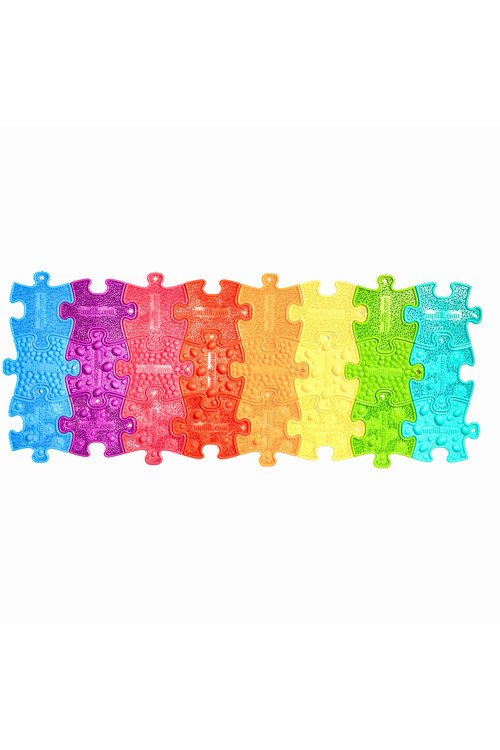 Rainbow Nano Set · 24 Parça Dokunsal Mini Puzzle (6,5 x 5,4 cm) · İnce Motor Beceri Oyuncağı | Duyusal Gelişim · Eşleştirme Birleştirme Oyunu