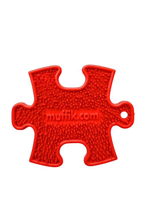 NANO Duyusal Puzzle Anahtarlık · 6,5 x 5,4 cm · Kırmızı | Dokulu Duyusal Oyuncak | Dokunsal (taktil) & İnce Motor Gelişim