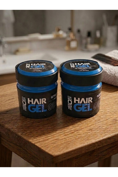 Hair Gel 08 Strong Gel Saç Jölesi 500 ml - Keratin & ProV Complex Güçlü Tutuş 2'li Set