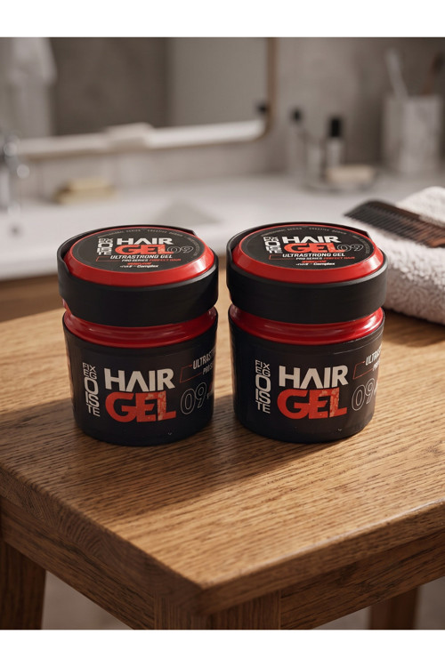 Hair Gel 09 Ultrastrong Saç Jölesi 500 ml - Keratin & ProV Complex Ekstra Güçlü Tutuş 2'li Set